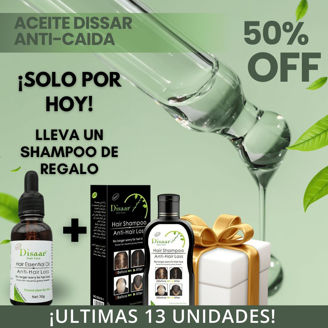 ACEITE ANTICAÍDA Y CRECIMIENTO CAPILAR + SHAMPOO DE REGALO😍🎁