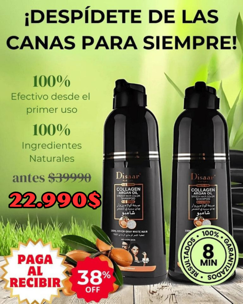 Shampoo CubreCanas Unisex 400ml - 😍COLOR NATURAL AL INSTANTE😍