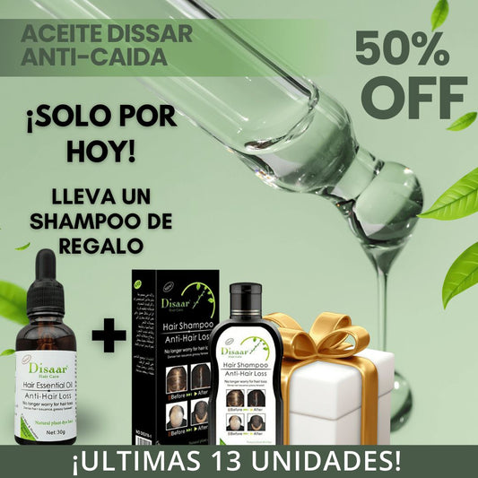 ACEITE ANTICAÍDA Y CRECIMIENTO CAPILAR + SHAMPOO DE REGALO😍🎁